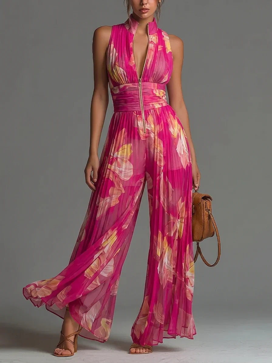 Zakira™ | Elegant Pleated Jumpsuit